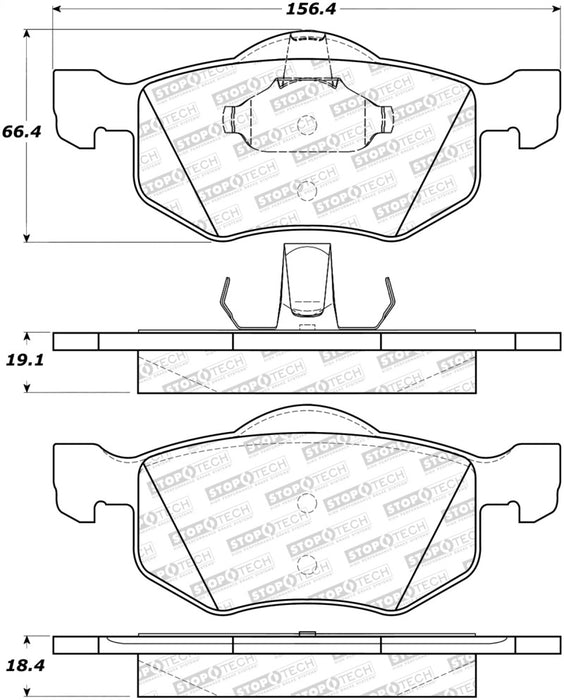 StopTech Street Brake Pads 308.0843