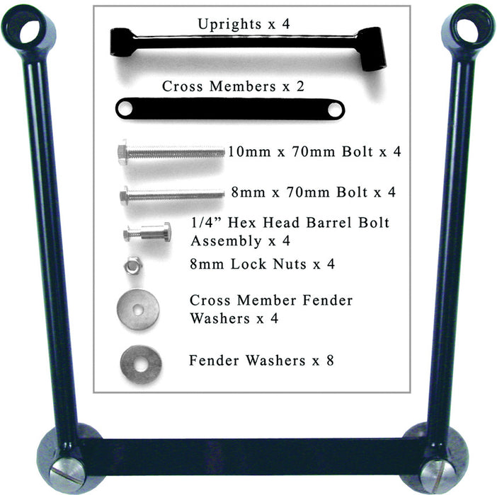 Dowco Willie & Max 58633-00 Motorcycle Saddlebag Hard Mount Kit: Steel, Universal