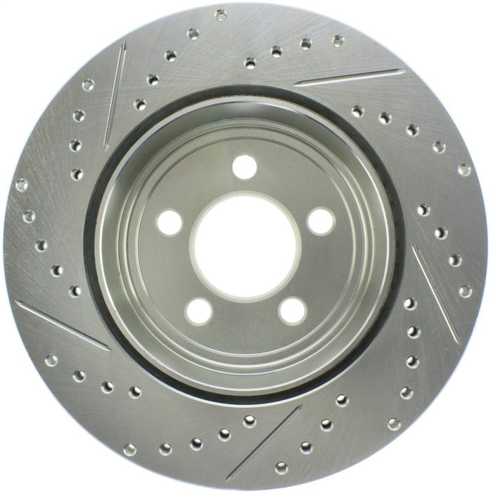 StopTech Select Sport 2011-2012 Compatible with Dodge Challenger RT Drilled and Slotted Rear Left Brake Rotor 227.63062L