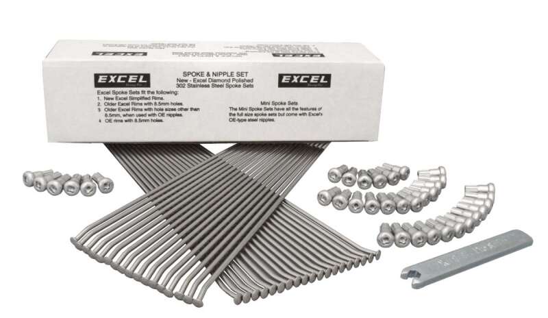 Excel Rear Spoke/Nipple Set 10 Gauge / 32 Qty Silver XS0-13167