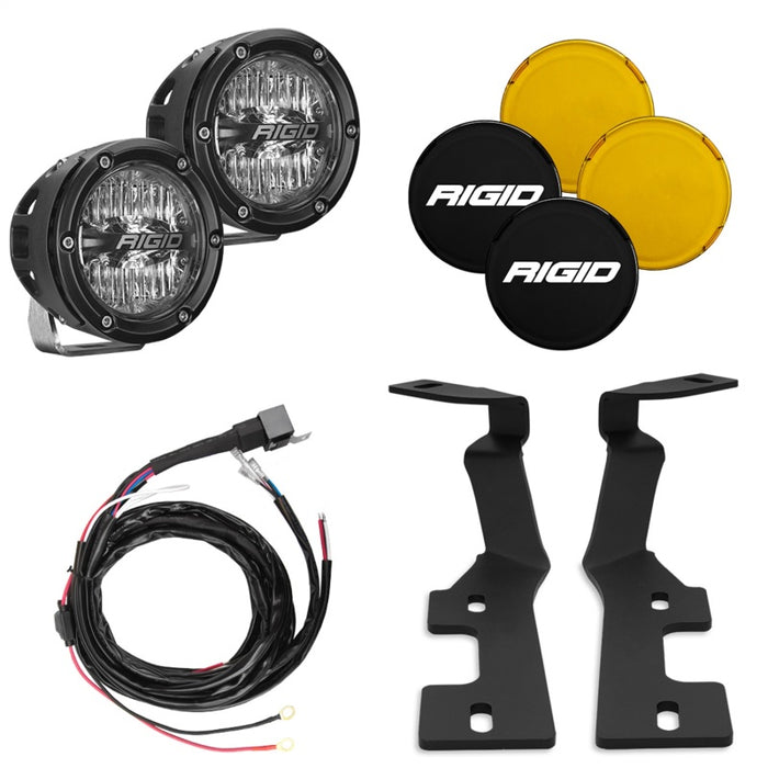 Rigid Industries 2019+ Compatible with Dodge RAM 1500/TRX A-Pillar Light Kit (Incl. 4In 360-Series Drive) 46718