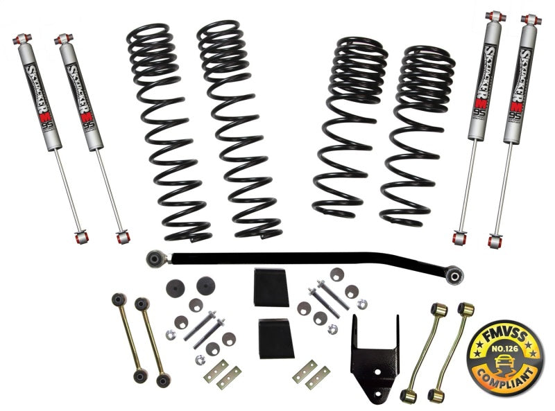 Skyjacker 2018 compatible with Jeep Wrangler Rubicon (JL) 2DR 3.5in Suspension Lift Kit w/M95 Shocks JL35RBPMLT