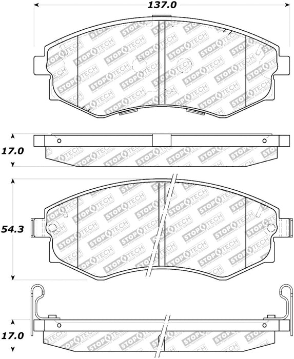 StopTech Street Select Brake Pads Rear 305.07