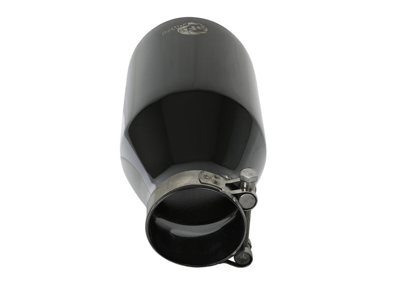 aFe MACH Force-Xp 409 SS Clamp-On Exhaust Tip 2.5in. Inlet / 4.5in. Outlet / 9in. L Black 49T25454-B091