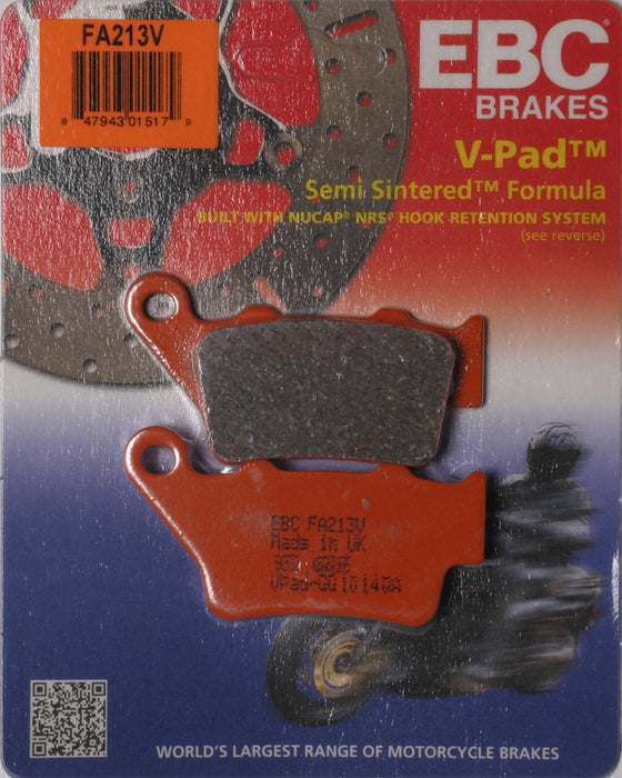 EBC Brakes FA213V Semi Sintered Disc Brake Pad, Black