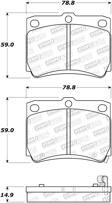 StopTech Street Brake Pads 308.0733