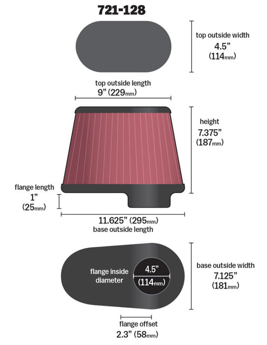 Airaid Compatible with Dodge 5.9/6.7L DSL / Ford 6.0L DSL Kit Replacement Air Filter 721-128