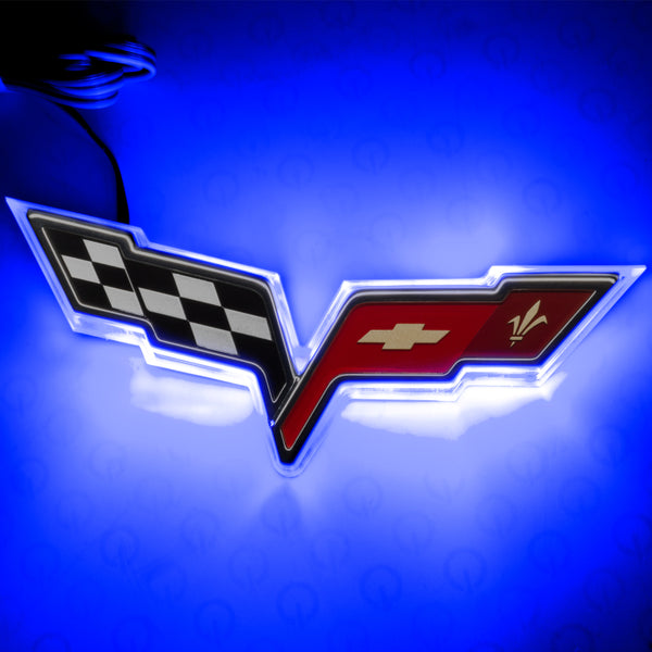 Oracle Chevrolet Corvette C6 Illuminated Emblem Blue SEE WARRANTY 3099-002