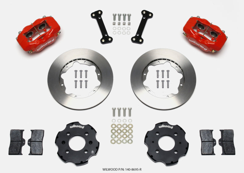 Wilwood Forged Dynalite Front Hat Kit 11.00in Red Integra/Civic w/Fac.240mm Rtr 140-8695-R