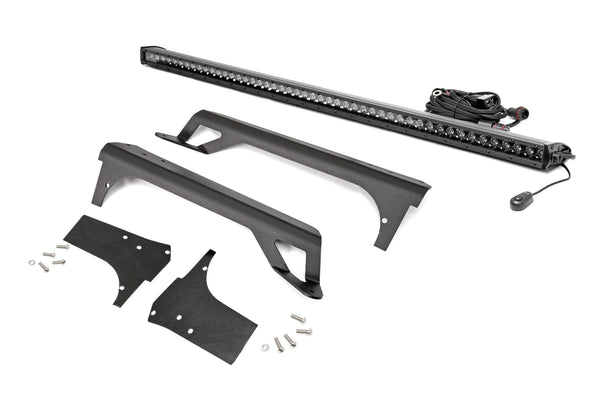 Rough Country Led Light Kit Windshield Mount 50" Black Single Row Fits Jeep Wrangler Tj (97-06) 70588BL