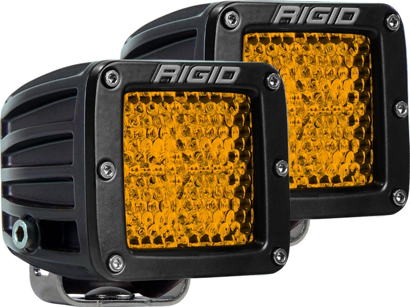 Rigid Industries D-Series Diffused Rear Facing High/Low Yellow Pair 90151