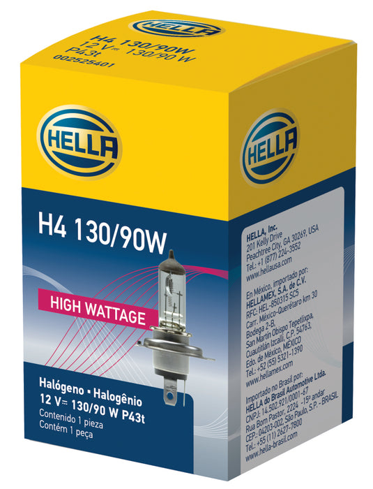 Hella H4 12V 130/90W Halogen Headlight Bulb Universal H4 130/90W