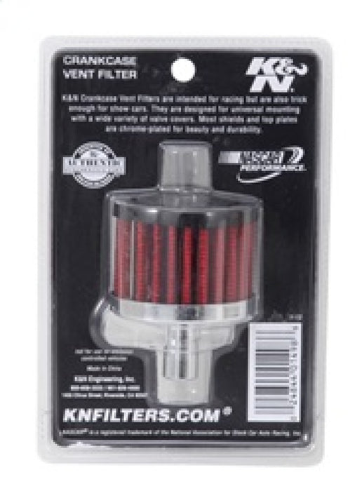 K&N Vent Air Filter/ Breather: High Performance, Premium, Washable, Replacement Engine Filter: Flange Diameter: 0.5 In, Filter Height: 1.5 In, Flange Length: 0.875 In, Shape: Breather, 62-1010