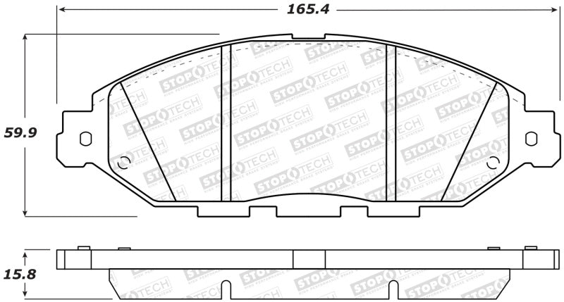 StopTech Street Brake Pads Front 308.1649