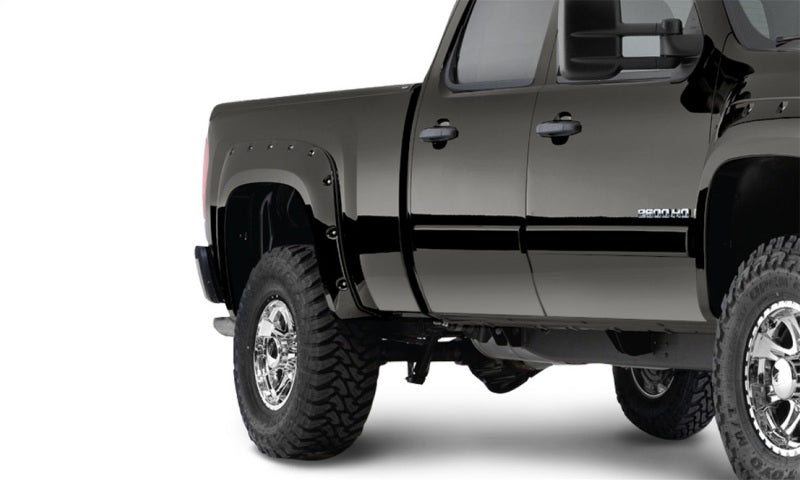 Bushwacker 17-18 Chevy Silverado 1500 Fleetside Pocket Style Flares 4pc 78.8/97.8in Bed Graphite 40957-84