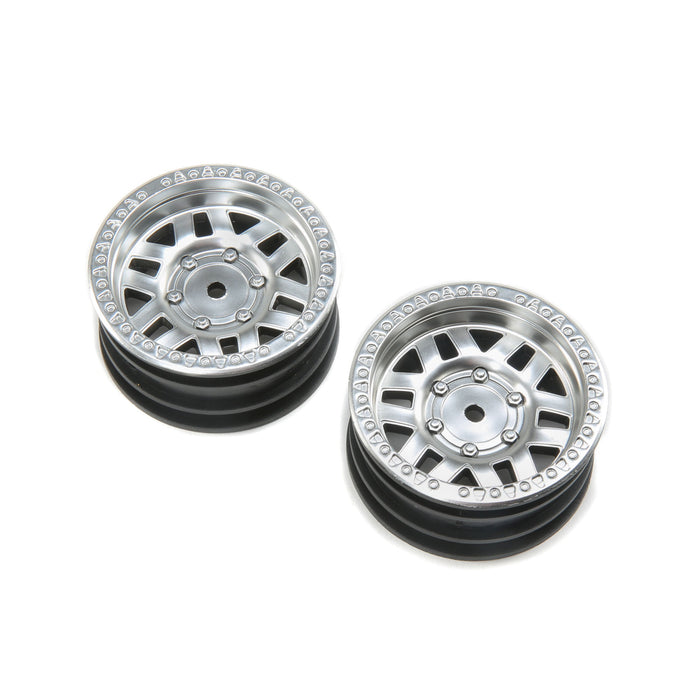 Axial 1.9 Machete Wheel Satin Silver 2pcs AXI43001