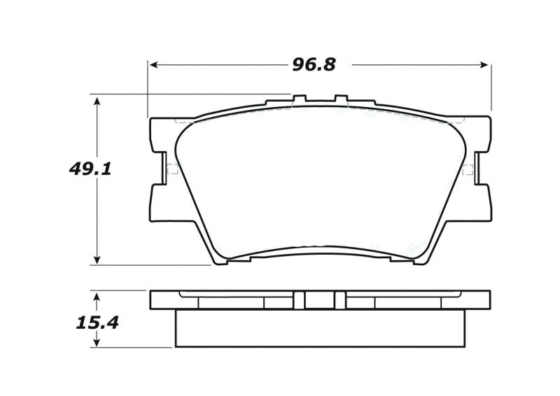 StopTech Street Touring 16-17 Toyota Camry Rear Brake Pads 308.1212