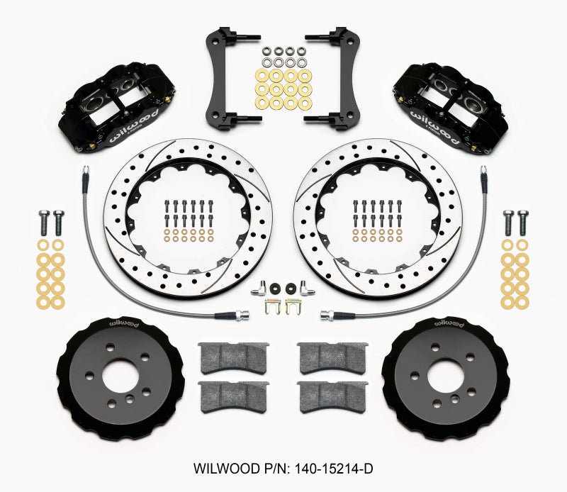 Wilwood Narrow Superlite 6R Front Hat Kit 12.88in Drilled 2014-2015 Mini Cooper w/Lines 140-15214-D