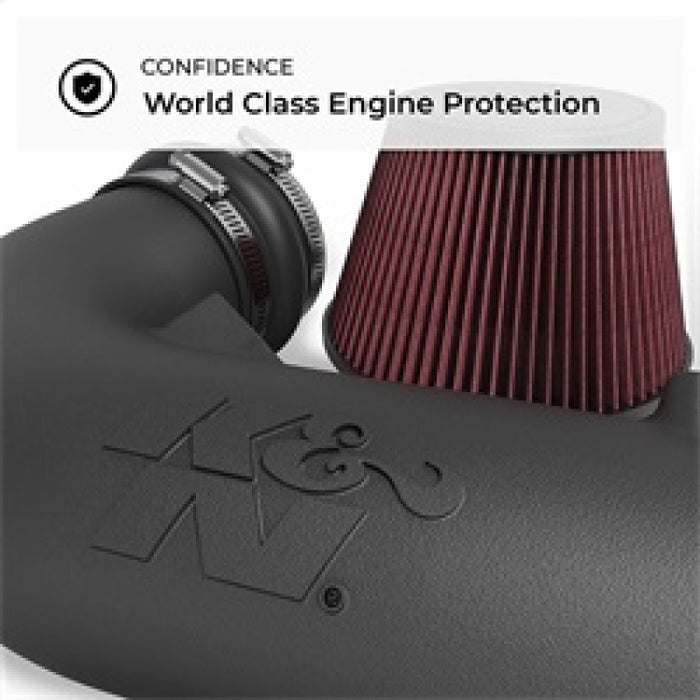 K&N 19-20 compatible with Jeep Cherokee V6-3.2L Aircharger Performance Intake 63-1585