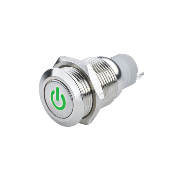 Oracle Power Symbol On/Off Flush Mount LED Switch Green SEE WARRANTY 2057-004