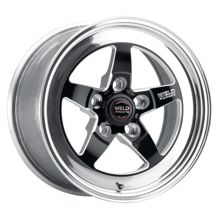 Weld S71 15x4 / 5x4.5 BP / 1.5in. BS Black Wheel (Medium Pad) Non-Beadlock 71MB-504A15A