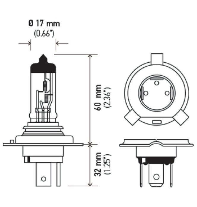 Hella Optilux H4 100/80W Xenon White XB Kit (Pair) H71070201