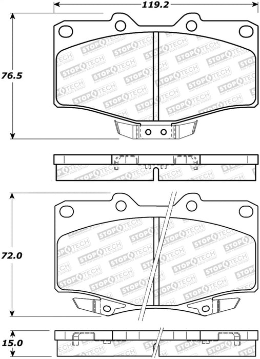 StopTech Street Brake Pads Front 308.0611