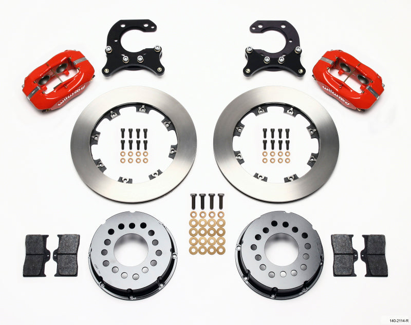 Wilwood Forged Dynalite P/S Rear Kit Red Big Ford 2.54in Offset 140-2114-R