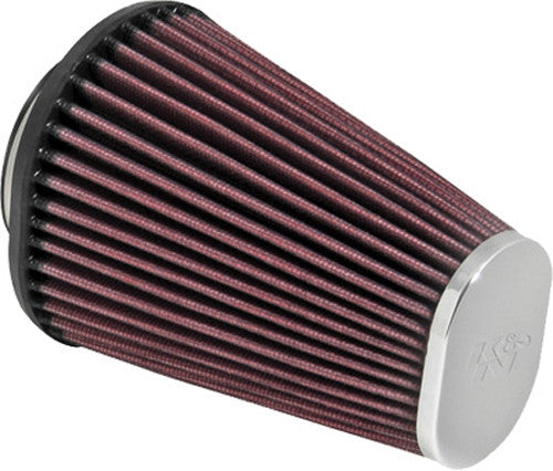 K&N Universal Clamp-On Air Intake Filter: High Performance, Premium, Replacement Air Filter: Flange Diameter: 2.4375 In, Filter Height: 6 In, Flange Length: 0.625 In, Shape: Oval Straight, RC-3680