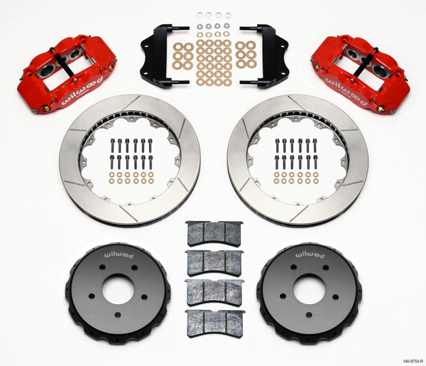 Wilwood Narrow Superlite 6R Front Hat Kit 13.06in Red 2004-2006 Pontiac GTO 140-8753-R