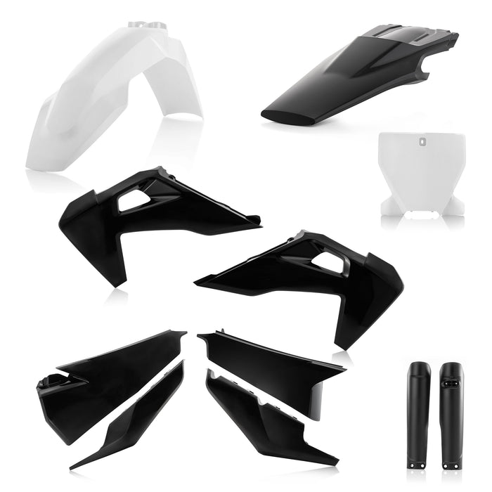 Acerbis Full Plastic Kits For Husqvarna - Black/White (2726551035)