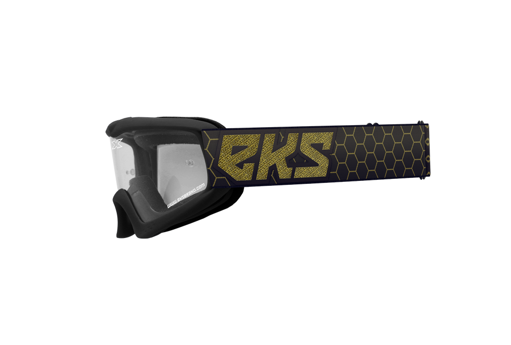 EKS Brand X-Grom Youth Goggles OSFM Black/Gold Metallic