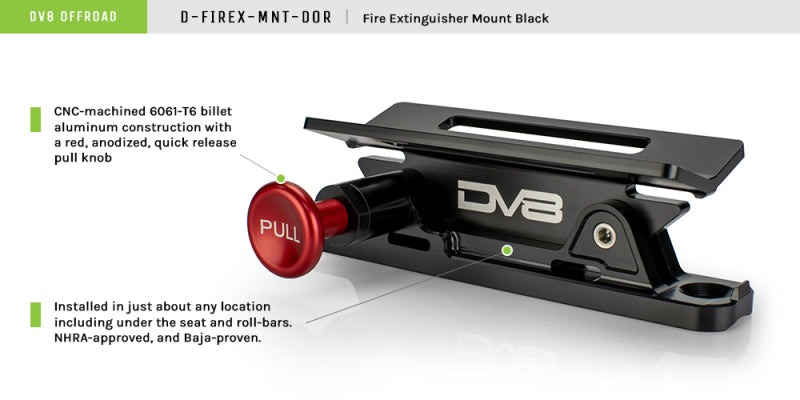 DV8 Offroad Quick Release Fire Extinguisher Mount D-FIREX-MNT-DOR