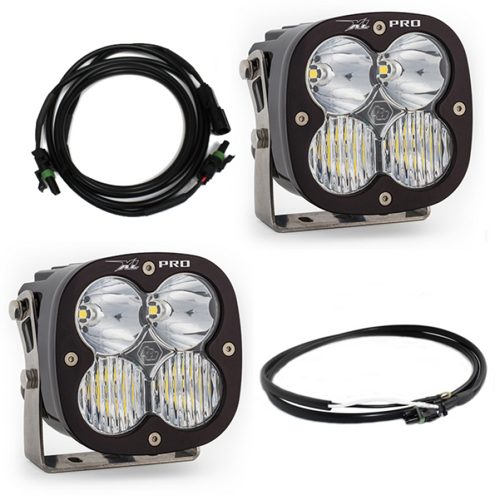 Baja Designs compatible with Jeep JL/JT Rubicon Steel Bumper LED Light Kit XL Pro w/Upfitter 447668UP