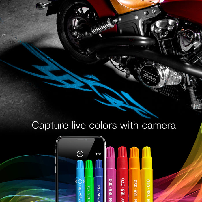 CurbFX 2pc Bluetooth XKchrome App Control Waterproof LED Projector Welcome Light Tattoo Style