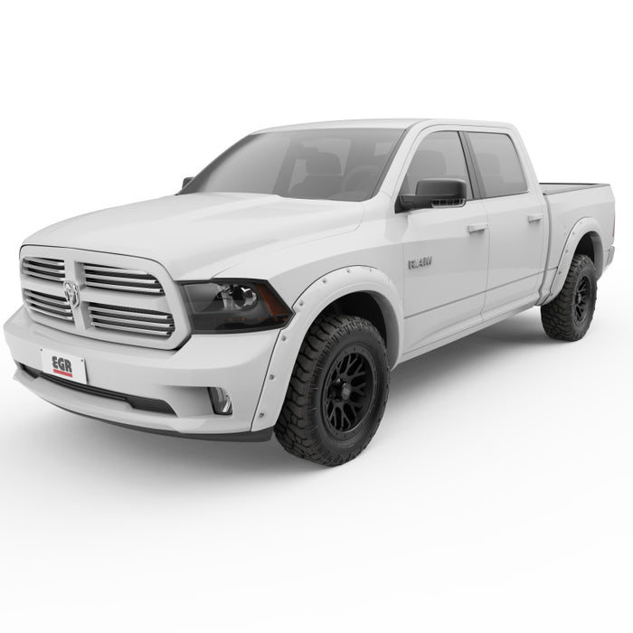 EGR 09+ Compatible with Dodge Ram LD Sport Bolt-On Look Fender Flares Set Bright White 792754-PW7