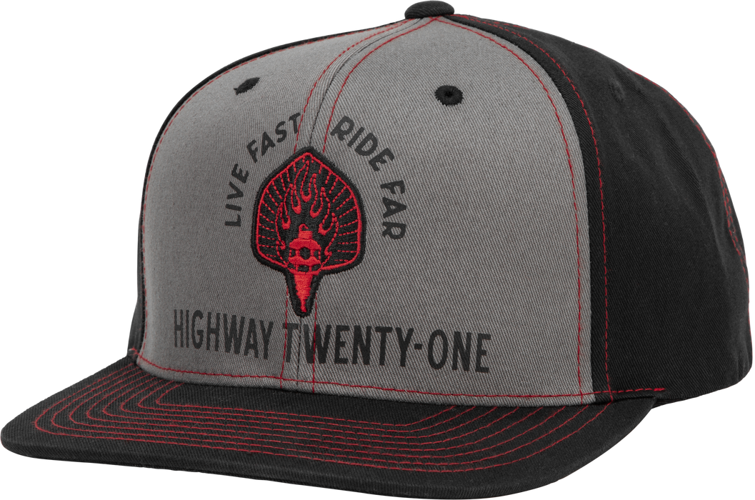 Highway 21 Ranger Hat (Black/Grey, One Size Fits Most)