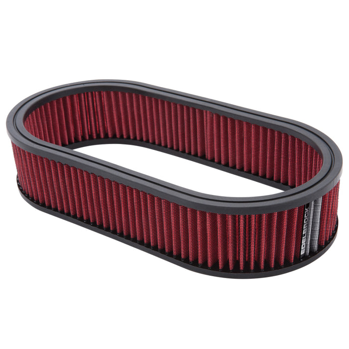 Edelbrock Air Cleaner Element Oval 2 5In Tall Red w/ White Strip 1226