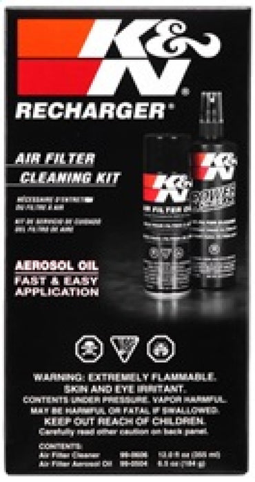 K&N Air Filter Cleaning Kit: Aerosol Filter Cleaner and Oil Kit; Restores Engine Air Filter Performance; Service Kit-99-5000, Multi