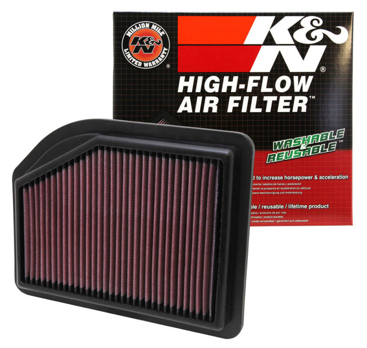 K&N Replacement Filter 10.219in O/S Length x 7.875in O/S Width x 1.125in H for 12 Honda CR-V 2.4L 33-2477