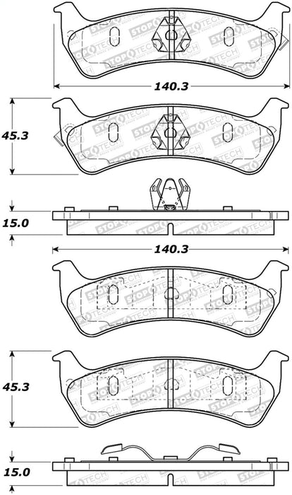 StopTech Street Brake Pads Rear 308.0625