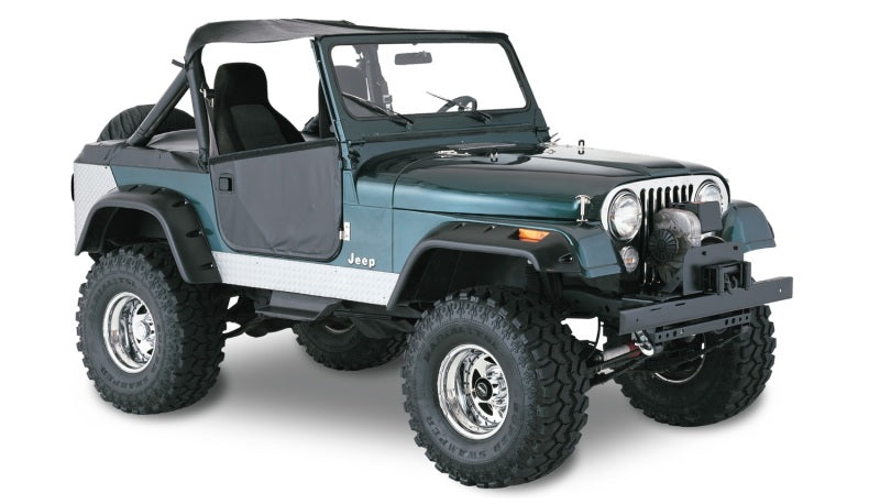 Bushwacker 59-83 compatible with Jeep CJ5 Cutout Style Flares 4pc Black 10910-07