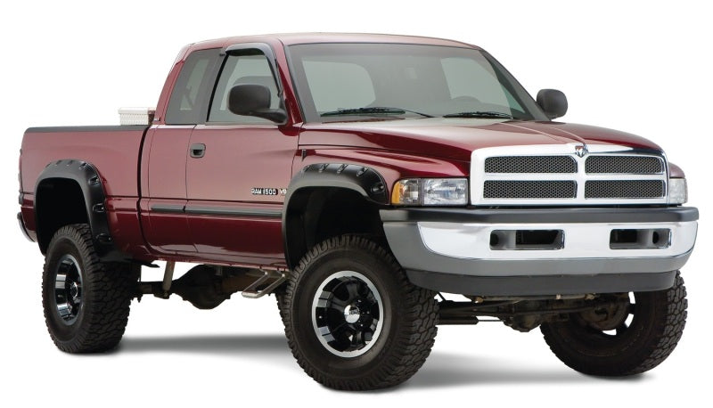 Bushwacker 94-01 Compatible with Dodge Ram 1500 Fleetside Pocket Style Flares 4pc 78.0/96.0in Bed Black 50908-02