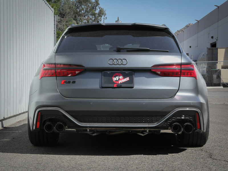 aFe 20-22 Audi RS6 Avant V8 4L (tt) MACH Force-Xp 3in to 2.5in 304 SS Cat-Back Exhaust w/ Carbon Tip 49-36448-C