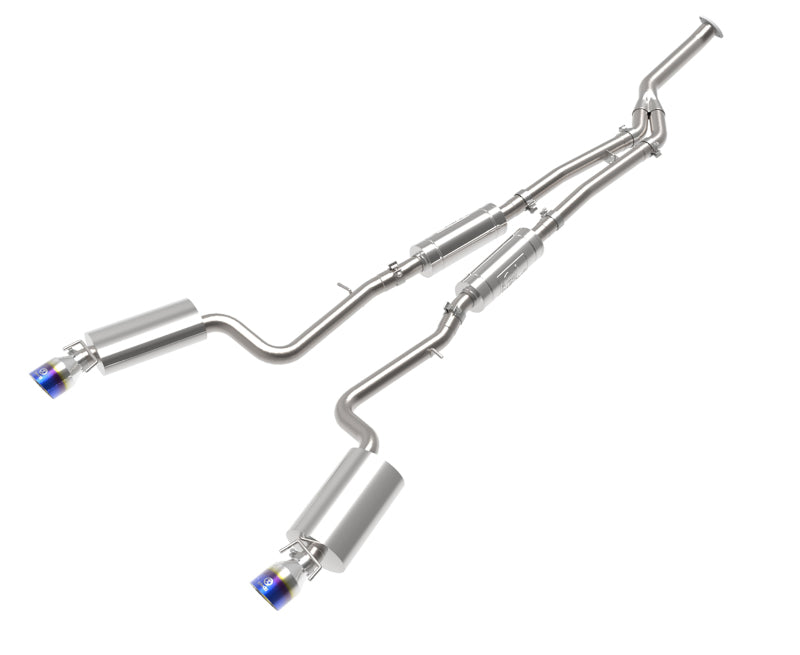 aFe POWER Takeda 16-17 Lexus IS200t L4-2.0L (t) 2.5in-3in 304 SS CB Exhaust w/ Blue Tip 49-36059-L