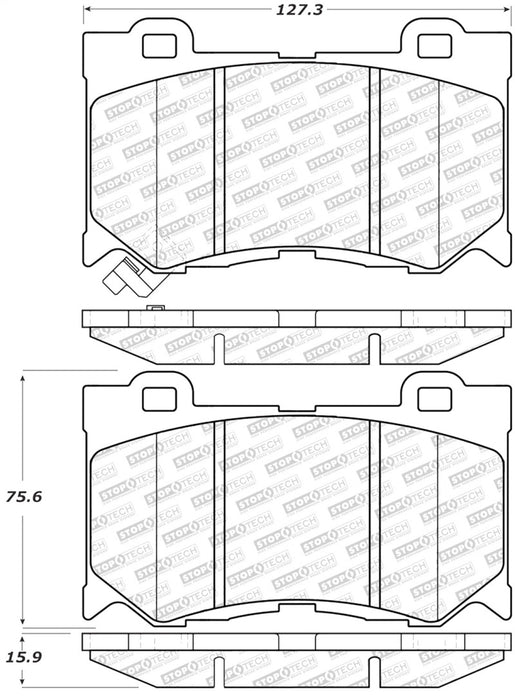 StopTech Street Select Brake Pads Front 305.1346