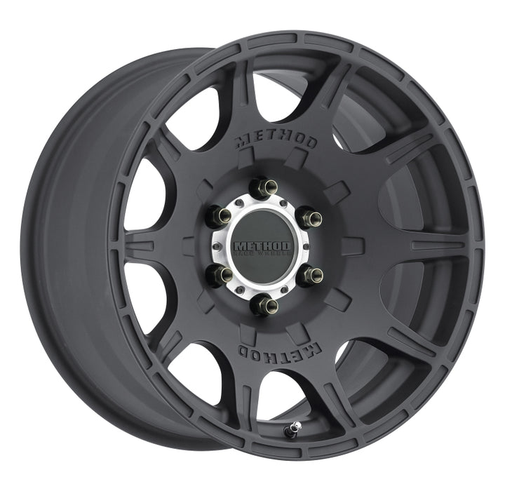 Method MR308 Roost 17x8.5 0mm Offset 6x5.5 106.25mm CB Matte Black Wheel MR30878560500