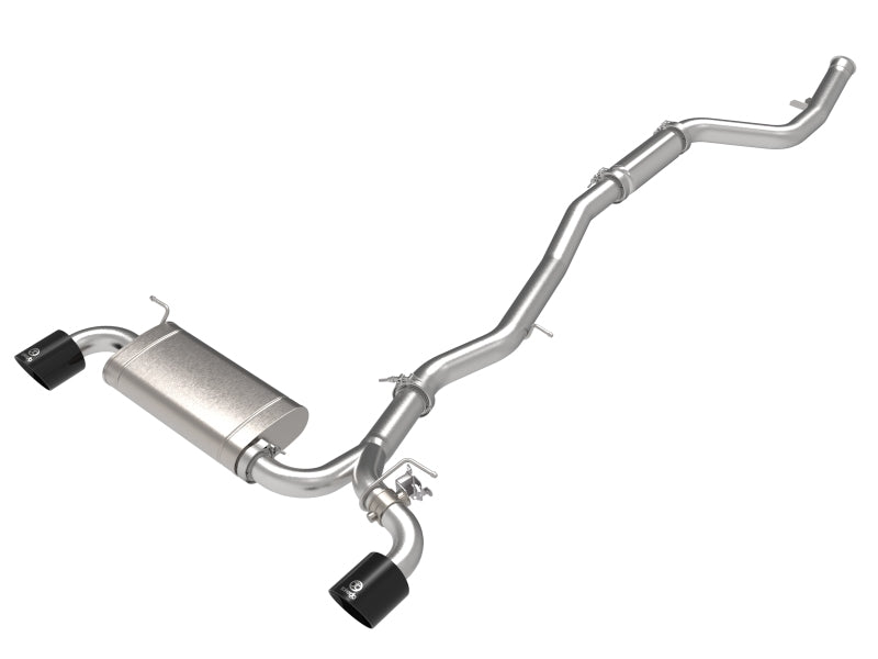 aFe POWER Takeda 2021 Toyota Supra 2.0L (t) 2.5in-3in 304 SS CB Exhaust w/ Black Tips 49-36050-B