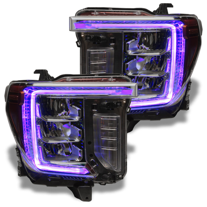 Oracle 20-21 GMC Sierra 2500/3500 HD RGB+W Headlight DRL Upgrade Kit ColorSHIFT 2 SEE WARRANTY 1451-333