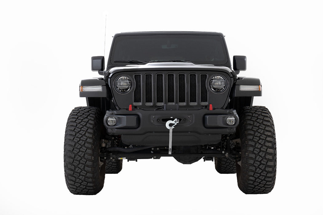 Rough Country Winch Mounting Plate Modular Steel Oe Bumper compatible with Jeep Wrangler Jl (18-23) 10652